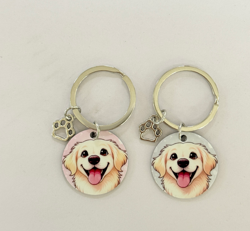Golden Retriever Keyring