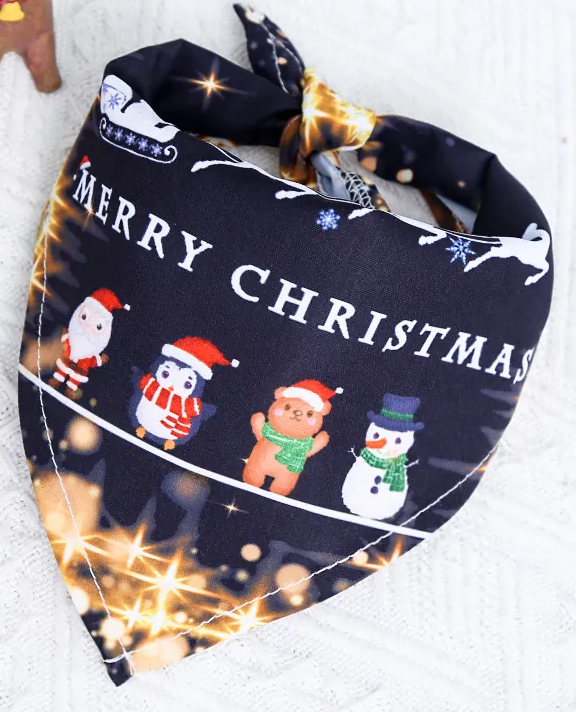Christmas Dog Bandana – Santa & Reindeer