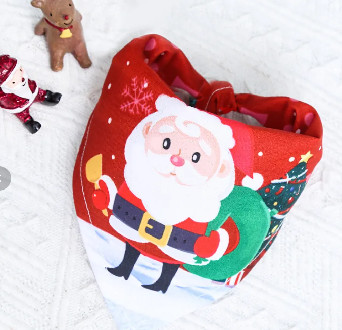 Christmas Dog Bandana – Santa & Reindeer