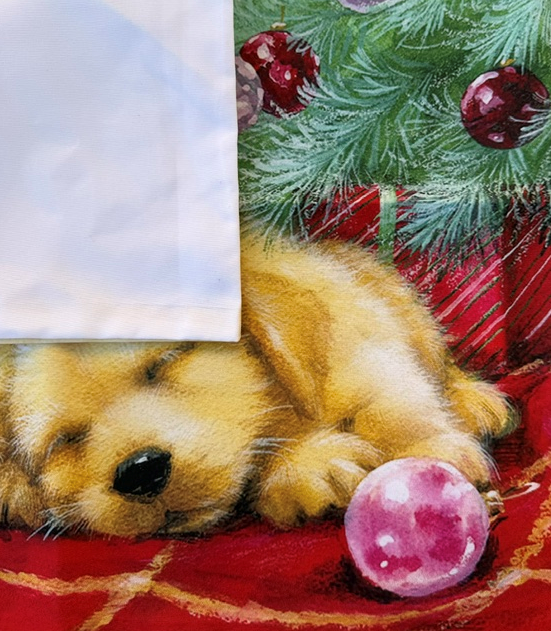Sleeping Goldens Christmas Cushion Cover