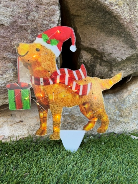 Golden Retriever LED Garden Display - ACRYLIC